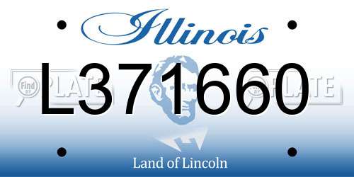 L371660 Illinois License Plate