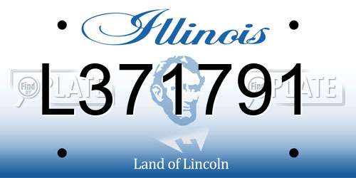 L371791 Illinois License Plate
