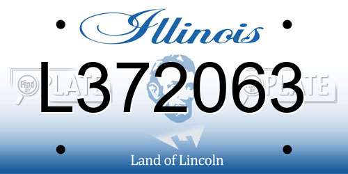 L372063 Illinois License Plate