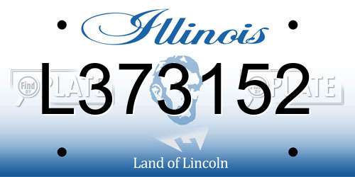 L373152 Illinois License Plate