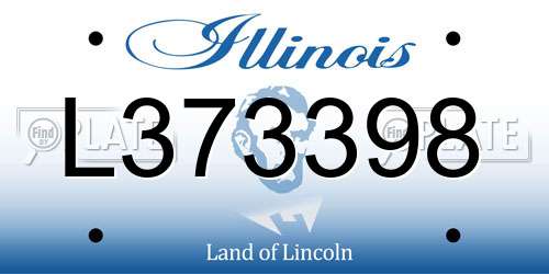 L373398 Illinois License Plate