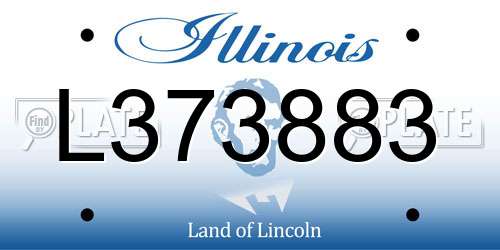 L373883 Illinois License Plate