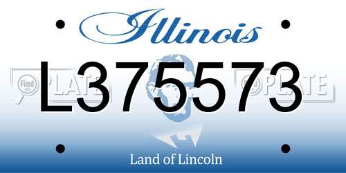 L375573 Illinois License Plate