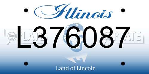 L376087 Illinois License Plate