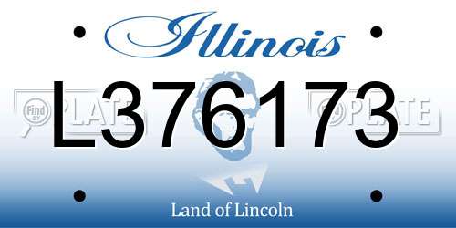 L376173 Illinois License Plate