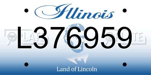 L376959 Illinois License Plate
