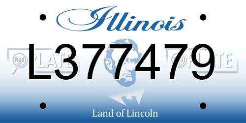 L377479 Illinois License Plate