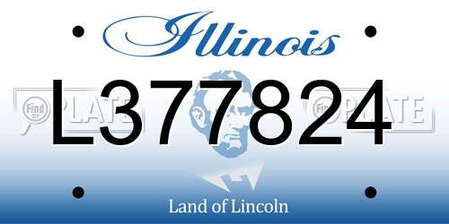 L377824 Illinois License Plate