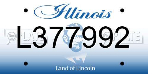 L377992 Illinois License Plate
