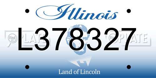 L378327 Illinois License Plate