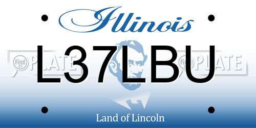 L37LBU Illinois License Plate