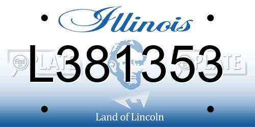 L381353 Illinois License Plate