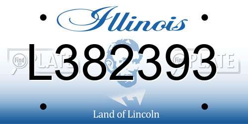 L382393 Illinois License Plate