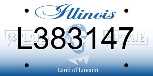 L383147 Illinois License Plate