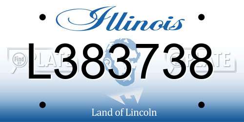 L383738 Illinois License Plate
