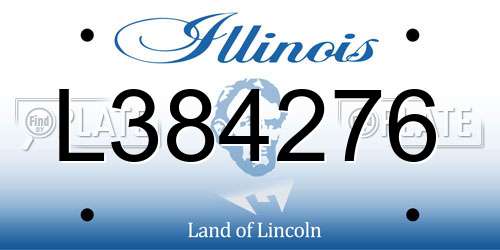 L384276 Illinois License Plate