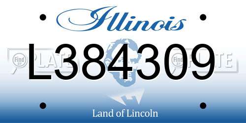 L384309 Illinois License Plate