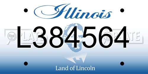 L384564 Illinois License Plate