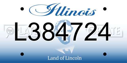L384724 Illinois License Plate