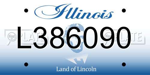 L386090 Illinois License Plate