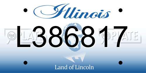 L386817 Illinois License Plate