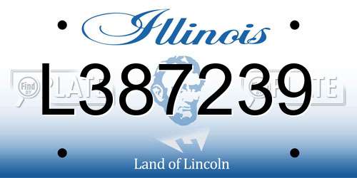 L387239 Illinois License Plate