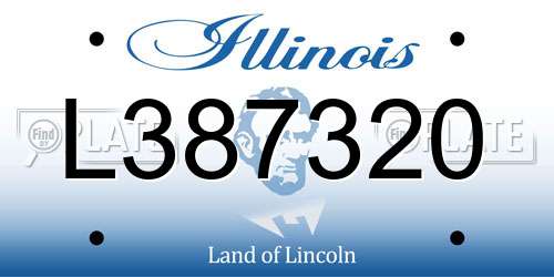 L387320 Illinois License Plate