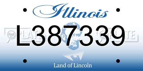 L387339 Illinois License Plate