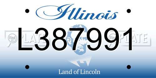 L387991 Illinois License Plate