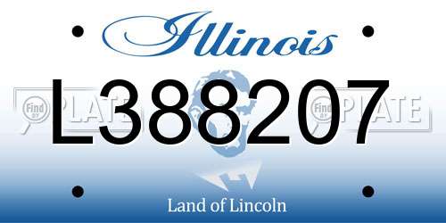 L388207 Illinois License Plate