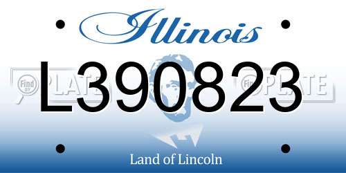 L390823 Illinois License Plate