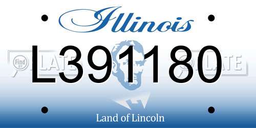 L391180 Illinois License Plate