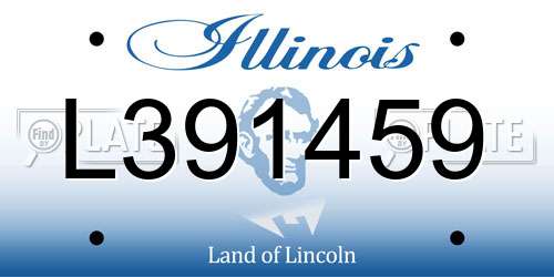 L391459 Illinois License Plate