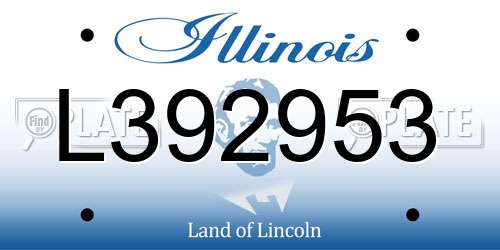 L392953 Illinois License Plate