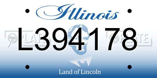L394178 Illinois License Plate