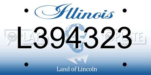 L394323 Illinois License Plate