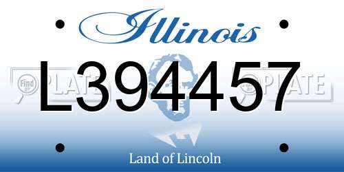 L394457 Illinois License Plate