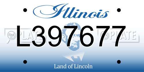 L397677 Illinois License Plate