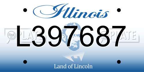 L397687 Illinois License Plate