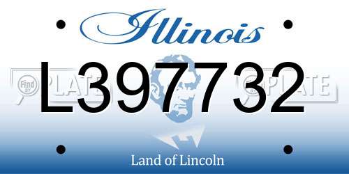 L397732 Illinois License Plate