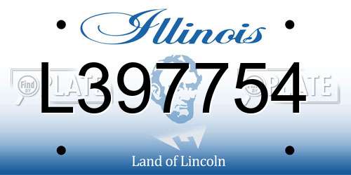 L397754 Illinois License Plate