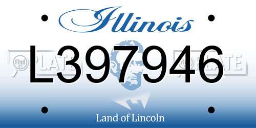 L397946 Illinois License Plate