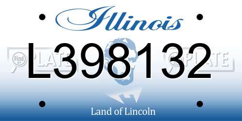 L398132 Illinois License Plate