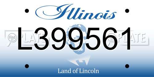 L399561 Illinois License Plate