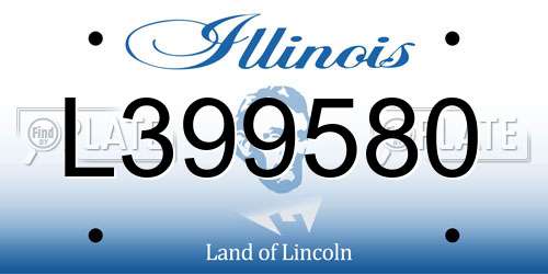 L399580 Illinois License Plate