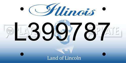 L399787 Illinois License Plate