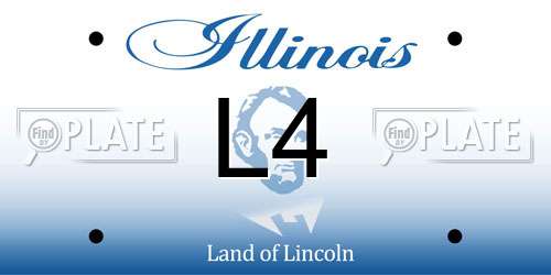 L4 Illinois License Plate