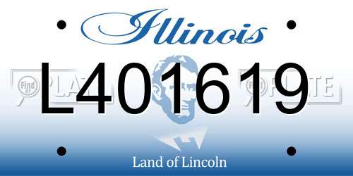 L401619 Illinois License Plate