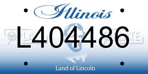 L404486 Illinois License Plate