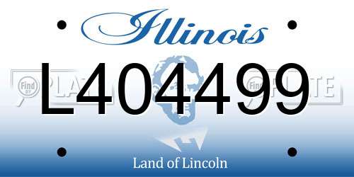 L404499 Illinois License Plate